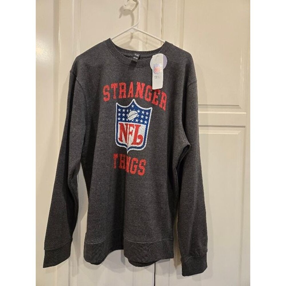 Stranger Things NFL Graphic Crewneck Sweatshirt - Mens Large - NEW
